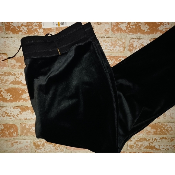 Calvin Klein Plus Size Stretch Velour High-Rise Wide Leg Drawstring Pants - Picture 16 of 16
